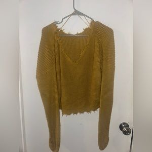 mustard yellow sweater